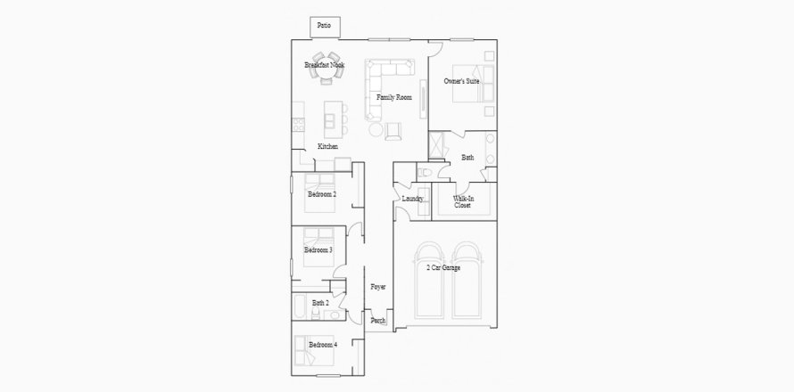 Townhouse floor plan «180SQM HARTFORD», 4 bedrooms in TRINITY LAKES