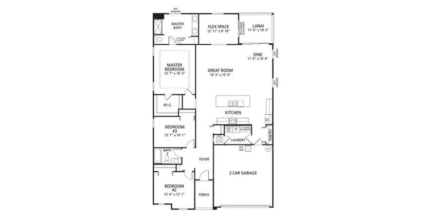 Townhouse floor plan «185SQM DREXEL», 3 bedrooms in PORT ST. JOHN