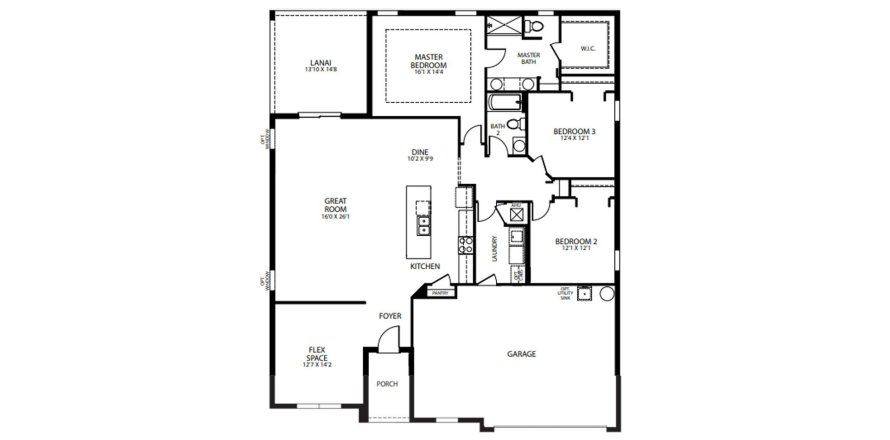 Townhouse floor plan «192SQM MELODY», 3 bedrooms in PORT ST. JOHN