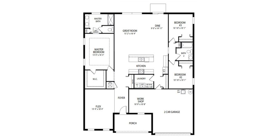 Townhouse floor plan «190SQM WILMINGTON», 3 bedrooms in PORT ST. JOHN