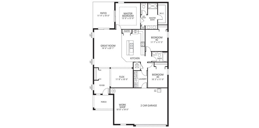 Townhouse floor plan «158SQM ASHTON», 3 bedrooms in PORT ST. JOHN