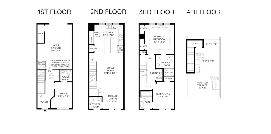 Townhouse floor plan «135SQM», 2 bedrooms in THE BRIX AT THE PACKING DISTRICT