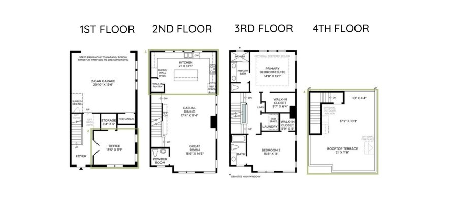 Townhouse floor plan «191SQM», 2 bedrooms in THE BRIX AT THE PACKING DISTRICT