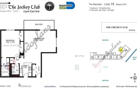 Copropriété à vendre à Miami, Floride: 1 chambre, 79.99 m2 № 1403023 - photo 22