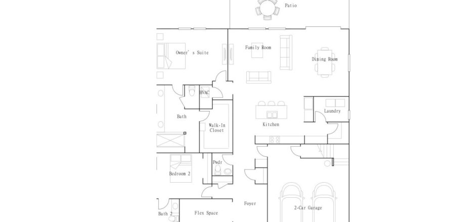 House floor plan «House», 2 bedrooms in Prosperity Lakes Active Adult - Active Adult Estates