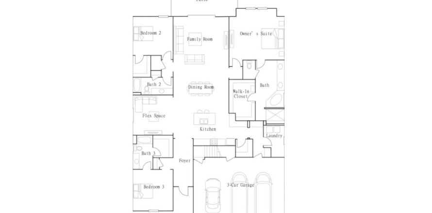 House floor plan «House», 3 bedrooms in Prosperity Lakes Active Adult - Active Adult Estates