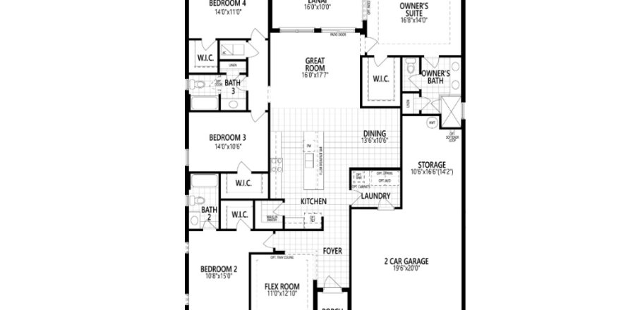 House floor plan «House», 4 bedrooms in Wellen Park - Renaissance