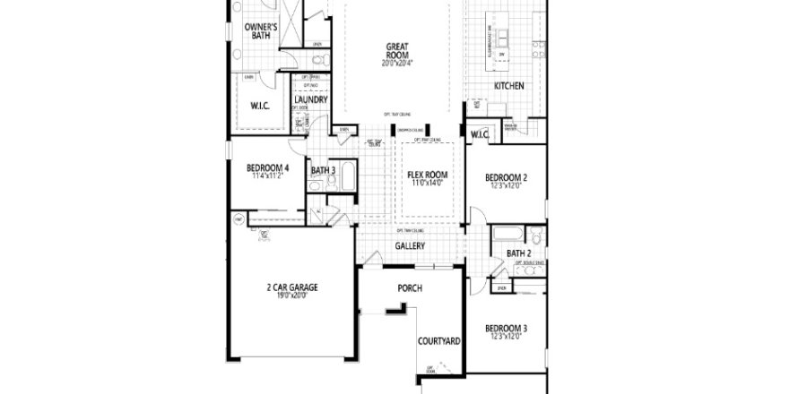 House floor plan «House», 4 bedrooms in Wellen Park - Renaissance