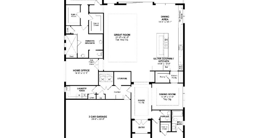 House floor plan «House », 2 bedrooms in K. Hovnanian's® Four Seasons at Parkland