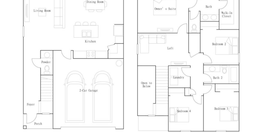 House floor plan «Atlanta», 4 rooms in Horse Creek