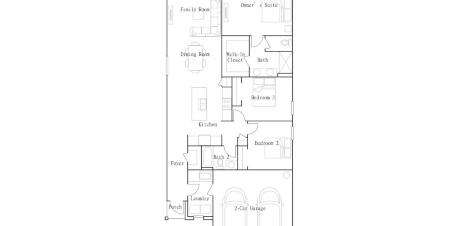 Планировка Виллы или дома «Annapolis» 3 комнаты в ЖК Horse Creek