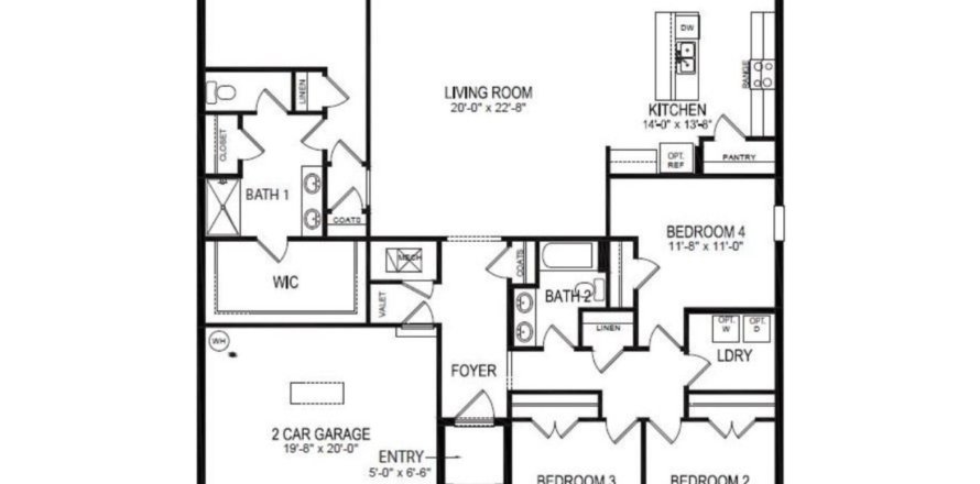 House floor plan «floor Denton», 4 rooms in Auburn Grove by D.R. Horton