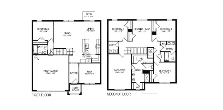 House floor plan «floor 714 Auburn Grove Court», 5 rooms in Auburn Grove by D.R. Horton