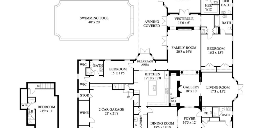 House in Palm Beach, Florida 5 bedrooms, 452.9 sq.m. № 945528