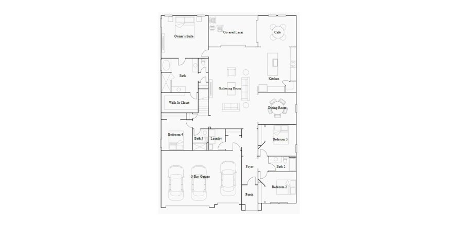 Планировка виллы или дома «246SQM» 4 спальни в ЖК HIGHLAND CHASE


