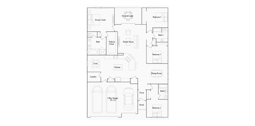 House floor plan «210SQM», 4 bedrooms in HIGHLAND CHASE

