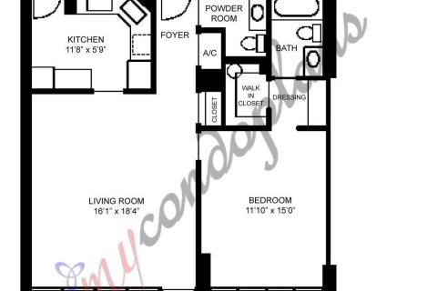 Condo in Fort Lauderdale, Florida, 1 bedroom  № 1183873 - photo 6