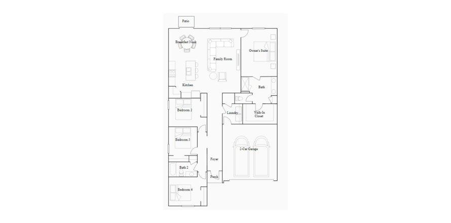 Планировка виллы или дома «179SQM» 4 спальни в ЖК BELLEVUE AT ESTATES AT CHERRY LAKE
