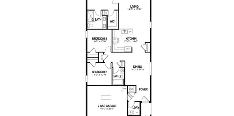 House in Villamar by Express Homes in Winter Haven, Florida 3 rooms, 140 sq.m. № 331790