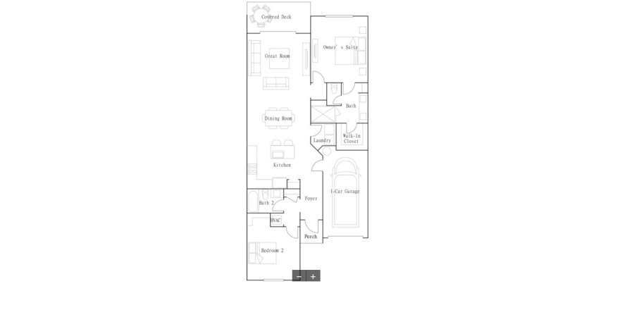 Townhouse floor plan «Townhouse», 3 bedrooms in Delray Trails - The Villas