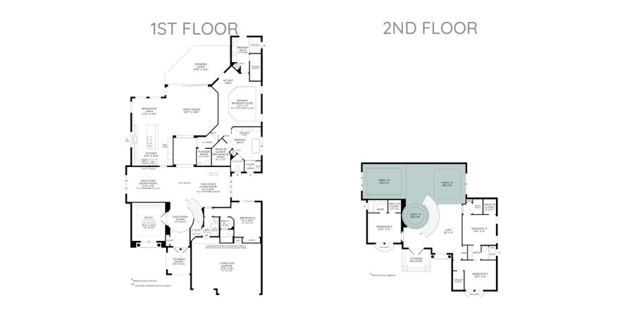 Townhouse floor plan «436SQM CALLAHAN CONTEMPORARY», 5 bedrooms in ROYAL PALM POLO