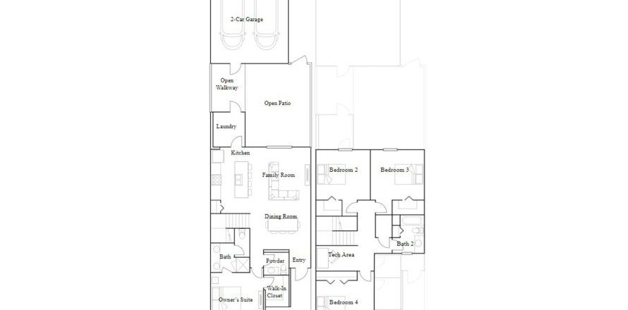 Townhouse floor plan «185SQM», 4 bedrooms in STOREY PARK