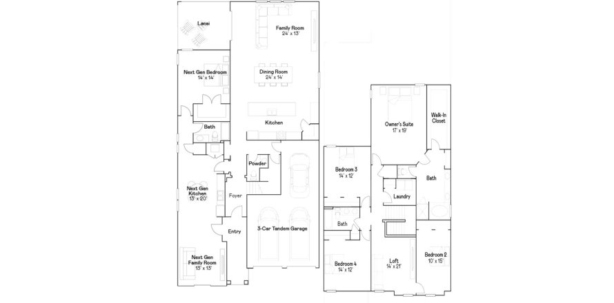 Townhouse floor plan «367SQM», 5 bedrooms in STOREY PARK