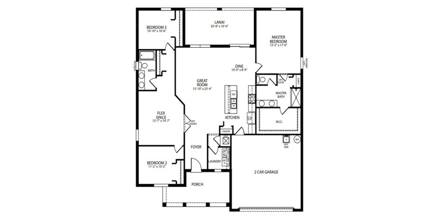 Townhouse floor plan «172SQM CLEARWATER», 3 bedrooms in PORT ST. JOHN