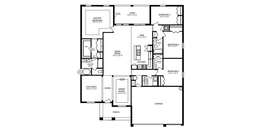 Townhouse floor plan «225SQM SIERRA», 4 bedrooms in PORT ST. JOHN
