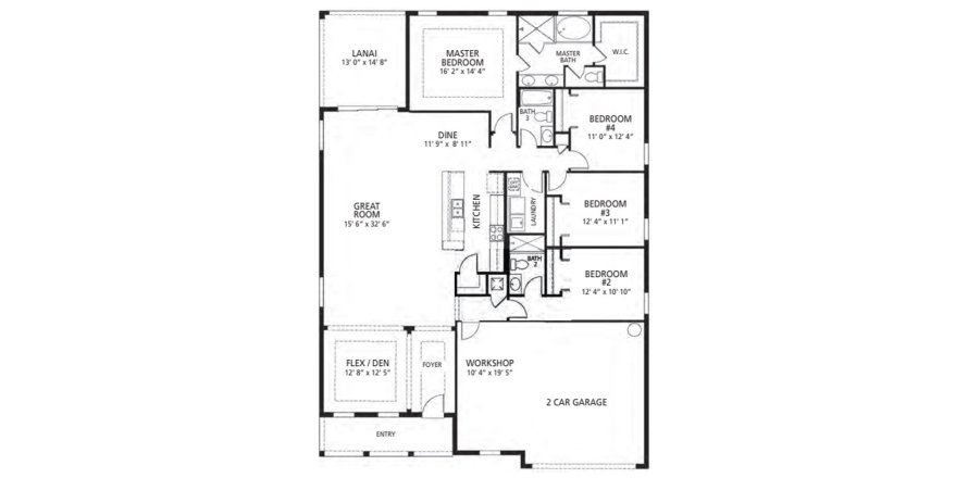 Townhouse floor plan «230SQM HARMONY», 4 bedrooms in PORT ST. JOHN