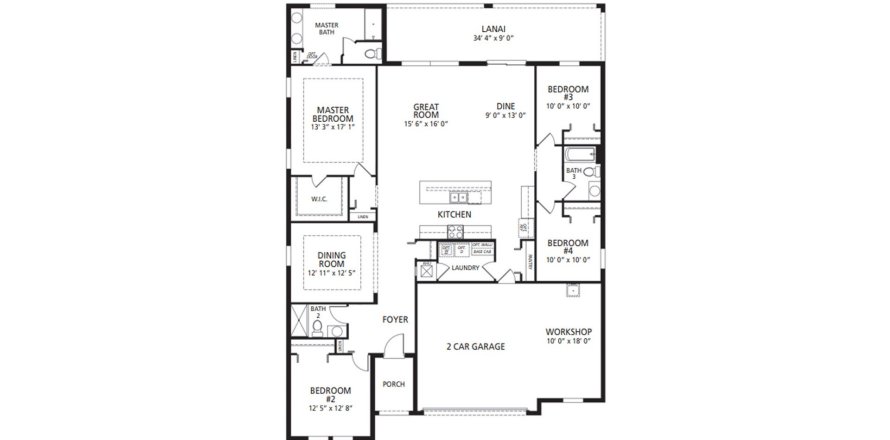 Townhouse floor plan «212SQM HUNTINGTON», 4 bedrooms in PORT ST. JOHN