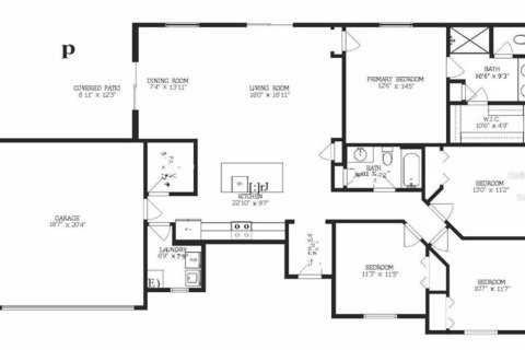 Купить виллу или дом в Киссимми, Флорида 5 комнат, 179.02м2, № 1364709 - фото 23