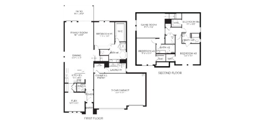 House floor plan «4BR-1», 4 bedrooms in Victoria Oaks