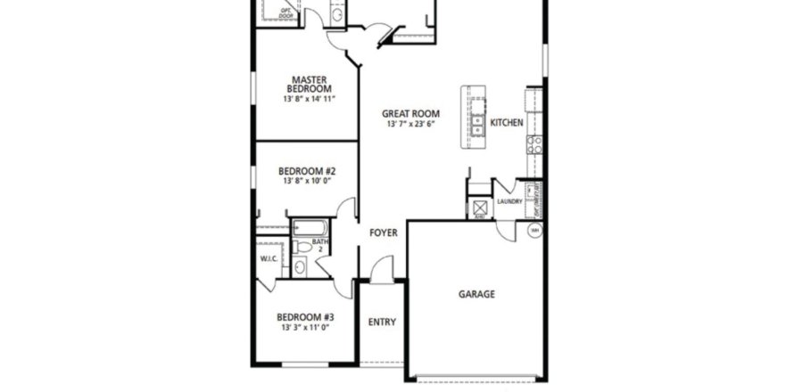 Планировка Виллы или дома «floor 4973 Jackson St» 4 комнаты в ЖК Jackson Landing by Maronda Homes