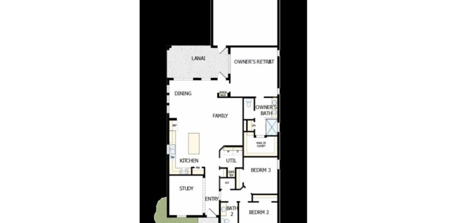 Планировка Виллы или дома «floor Bellmeade Plan at Persimmon Park - Cottage Series» 2 спальни в ЖК Persimmon Park - Cottage Series