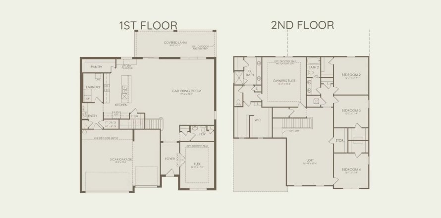 Townhouse floor plan «355SQM OAKHURST», 4 bedrooms in ESTATES AT LAKEVIEW PRESERVE