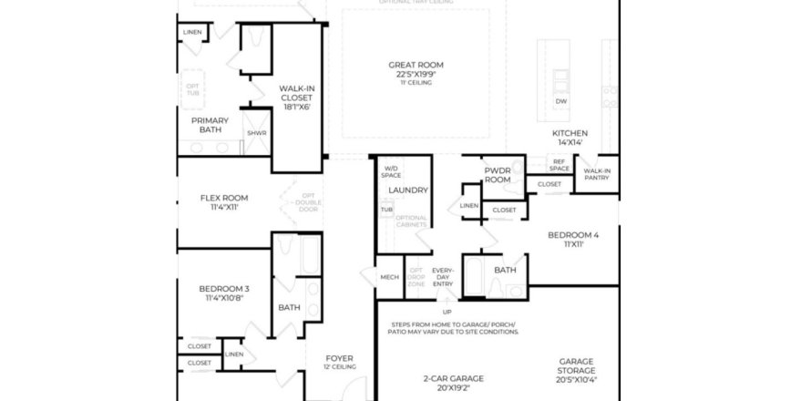 House floor plan «House», 4 bedrooms in Palmetto Cove