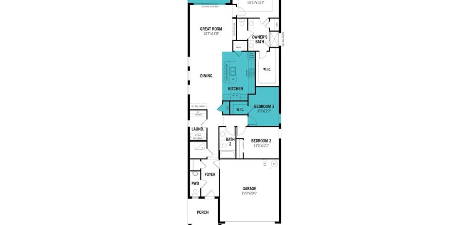 House floor plan «House», 3 bedrooms in Asbury At Chapel Crossings