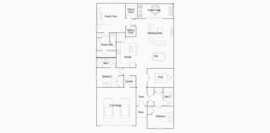 Townhouse floor plan «188SQM TREVI», 3 bedrooms in LIBERTY VILLAGE