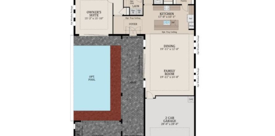 Планировка Виллы или дома «floor 86790 Drummer Plank Drive» 3 комнаты в ЖК Robins Cove at Epperson by Biscayne Homes