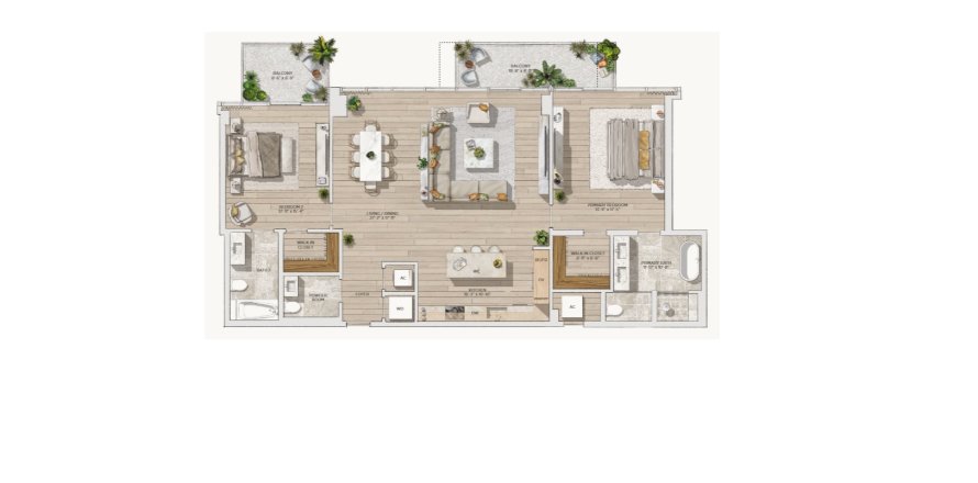 Apartment in The well in Bay Harbor Islands, Florida 2 bedrooms, 158 sq.m. № 631341