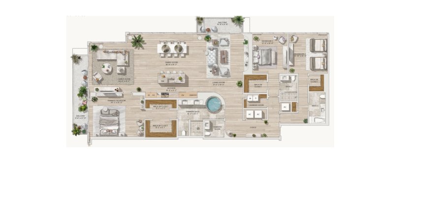 Apartment in The well in Bay Harbor Islands, Florida 3 bedrooms, 303 sq.m. № 631338
