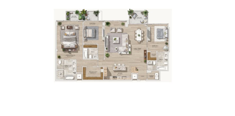 Apartment in The well in Bay Harbor Islands, Florida 3 bedrooms, 207 sq.m. № 631339
