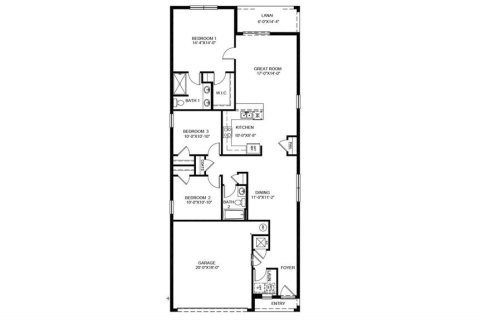 House in Land O' Lakes, Florida 3 bedrooms, 144.93 sq.m. № 1393178 - photo 15