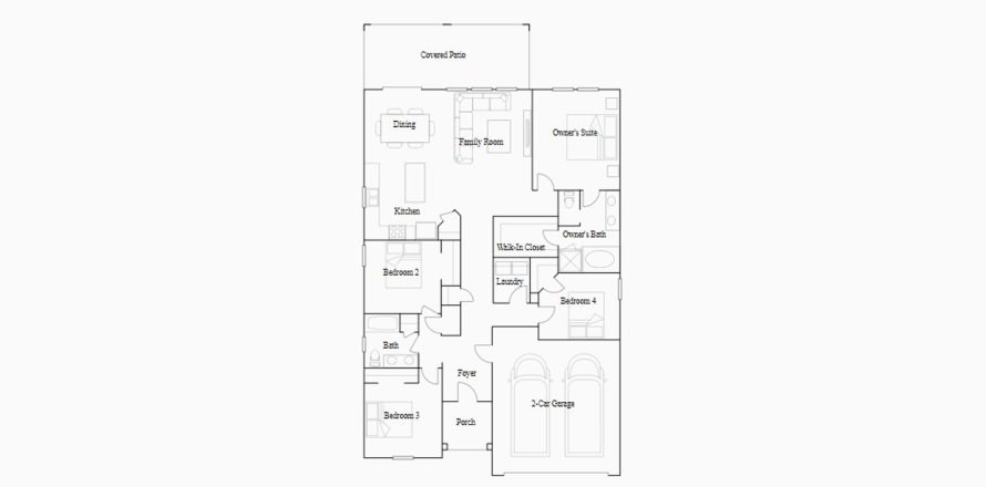 Townhouse floor plan «172SQM BOCA RATON», 4 bedrooms in PINE GLEN