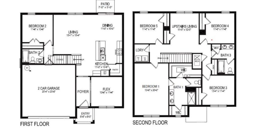 House floor plan «floor HAYDEN at Eden Hills», 5 rooms in Eden Hills by D.R. Horton