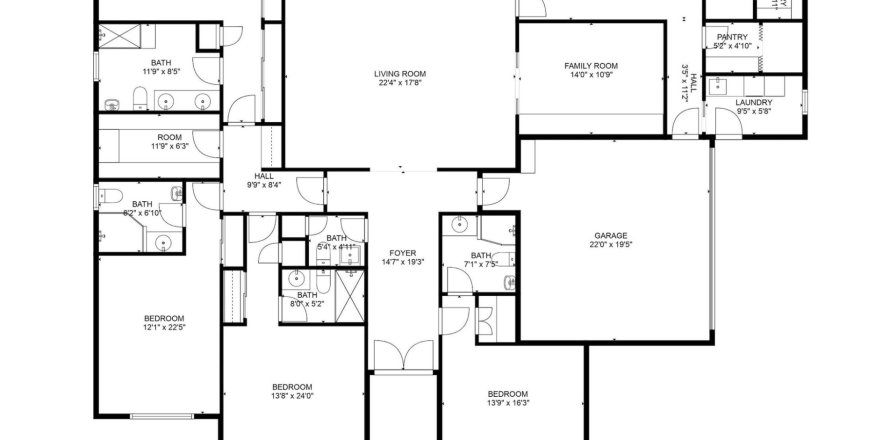 House in Palm Beach, Florida 9 bedrooms, 823.02 sq.m. № 976510