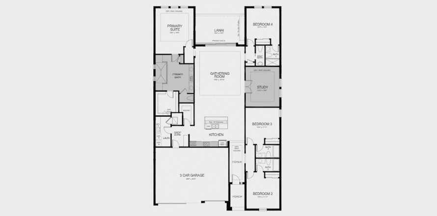 Townhouse floor plan «271SQM SAINT CROIX», 4 bedrooms in THE CANYONS AT HIGHLAND RANCH