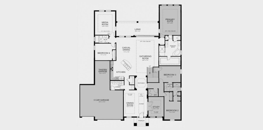 Townhouse floor plan «365SQM ABACO», 5 bedrooms in THE CANYONS AT HIGHLAND RANCH