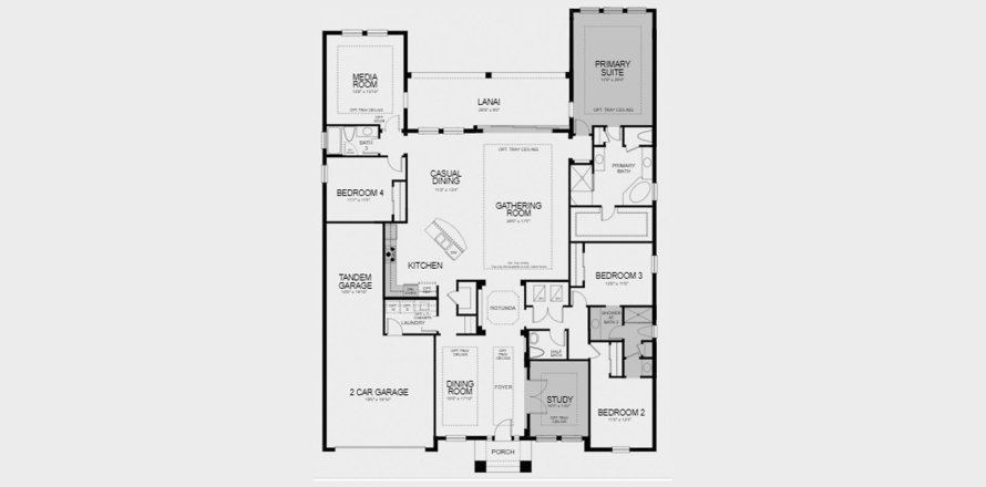 Townhouse floor plan «365SQM ABACO», 5 bedrooms in THE CANYONS AT HIGHLAND RANCH